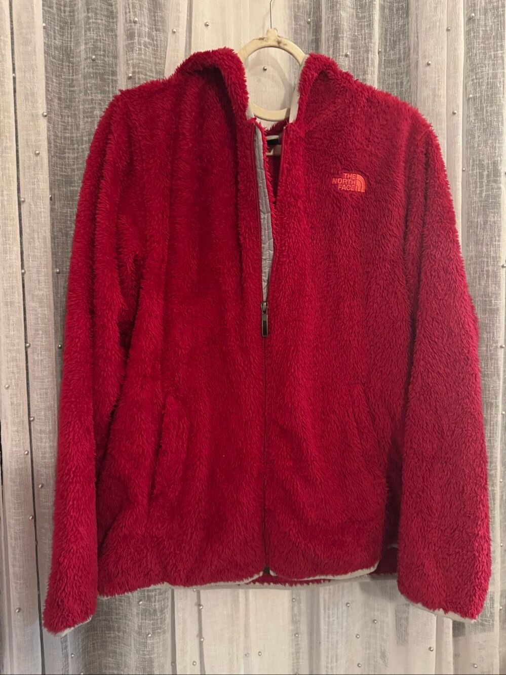 North Face/northface oso/osito Jacket hot pink & XL extra large hooded